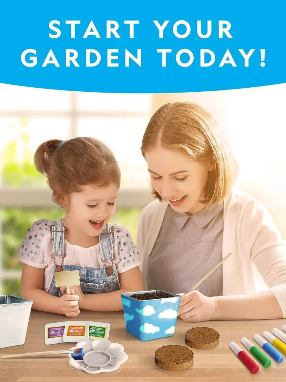 New National Geographic Flower and Herb Gardening Activity Kit for Kids Indoor O